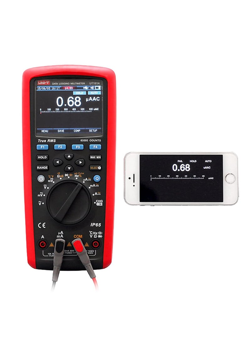 UNI-T UT181A Industrial Digital Multimeter, True RMS VFC with Low-Pass Filtering, USB & Bluetooth Communication