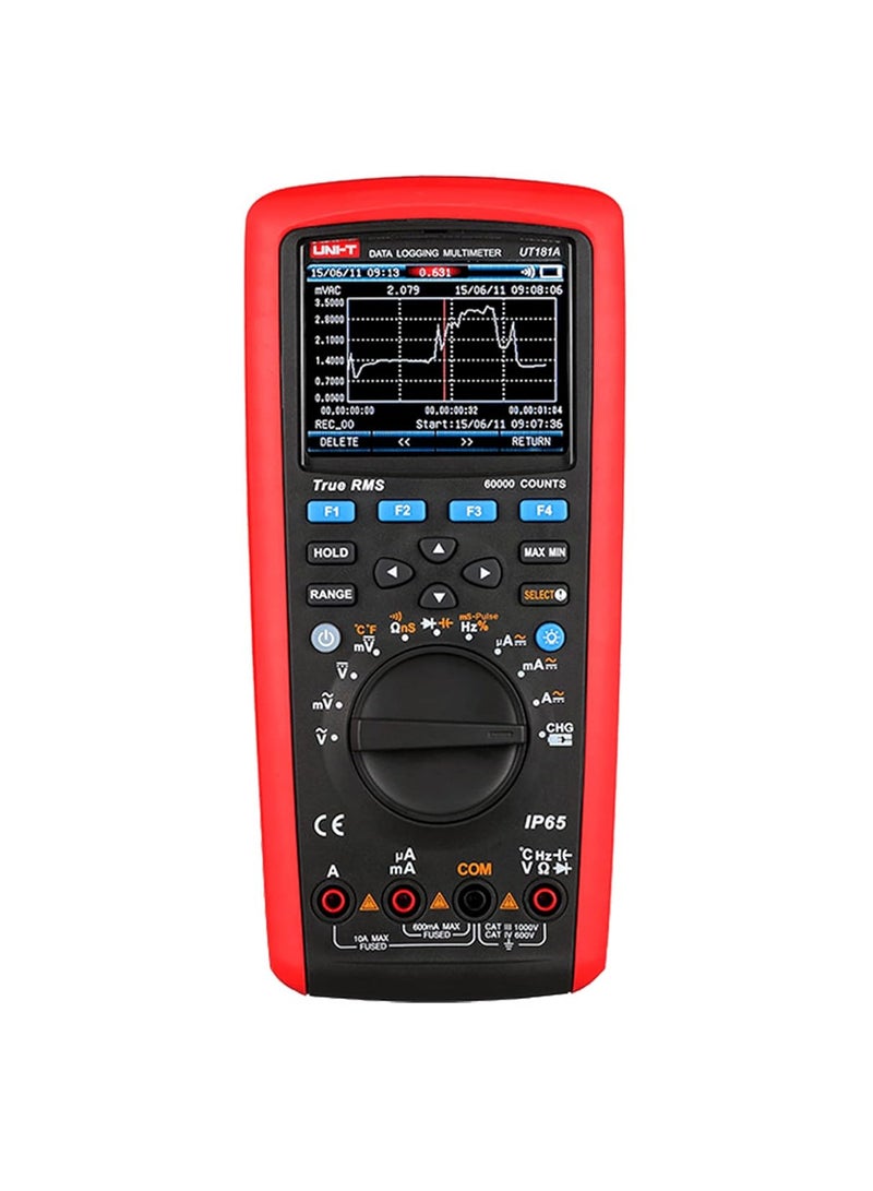 UNI-T UT181A Industrial Digital Multimeter, True RMS VFC with Low-Pass Filtering, USB & Bluetooth Communication