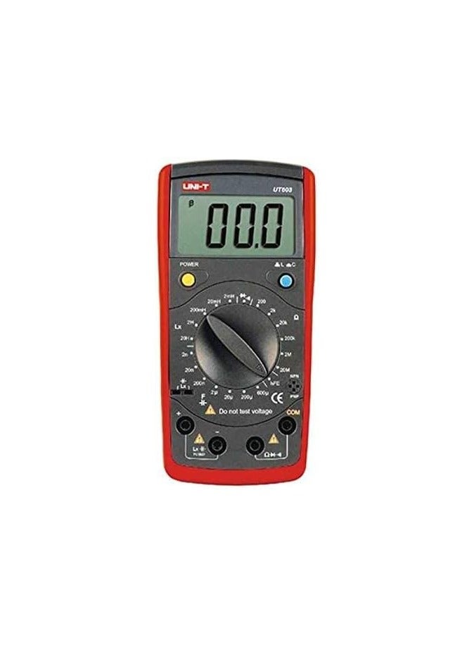 UNI-T 7720061 UT603 UT600 Series Inductance Capacitance Meter, 9 V, Red/Grey