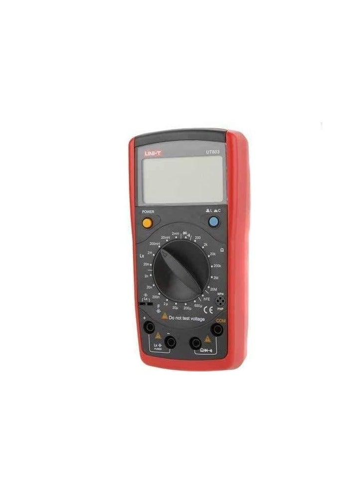 UNI-T 7720061 UT603 UT600 Series Inductance Capacitance Meter, 9 V, Red/Grey