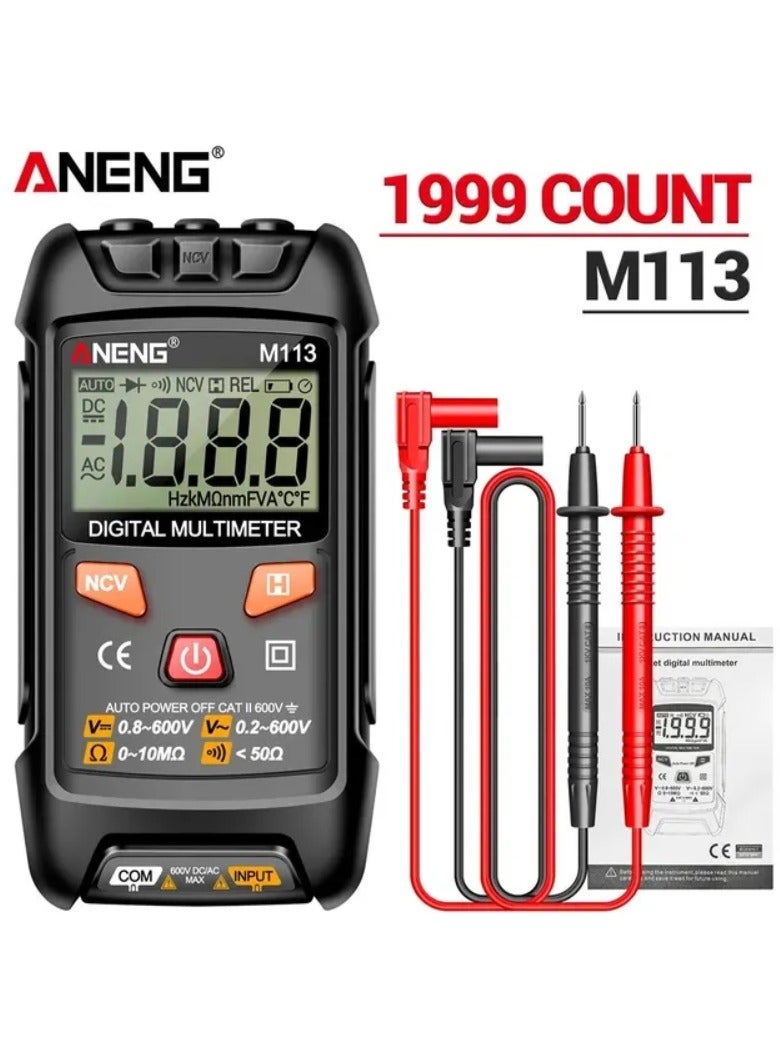 ANENG M113 Mini Digital Multimeter AC/DC Voltage Meter 1999 Counts Multimetro Ohm NCV Electricity Tools Measuring Instruments