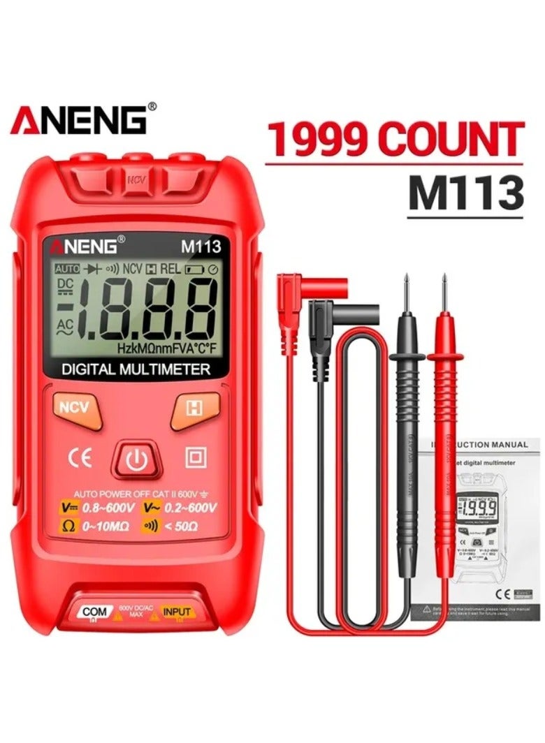 ANENG M113 Mini Digital Multimeter AC/DC Voltage Meter 1999 Counts Multimetro Ohm NCV Electricity Tools Measuring Instruments