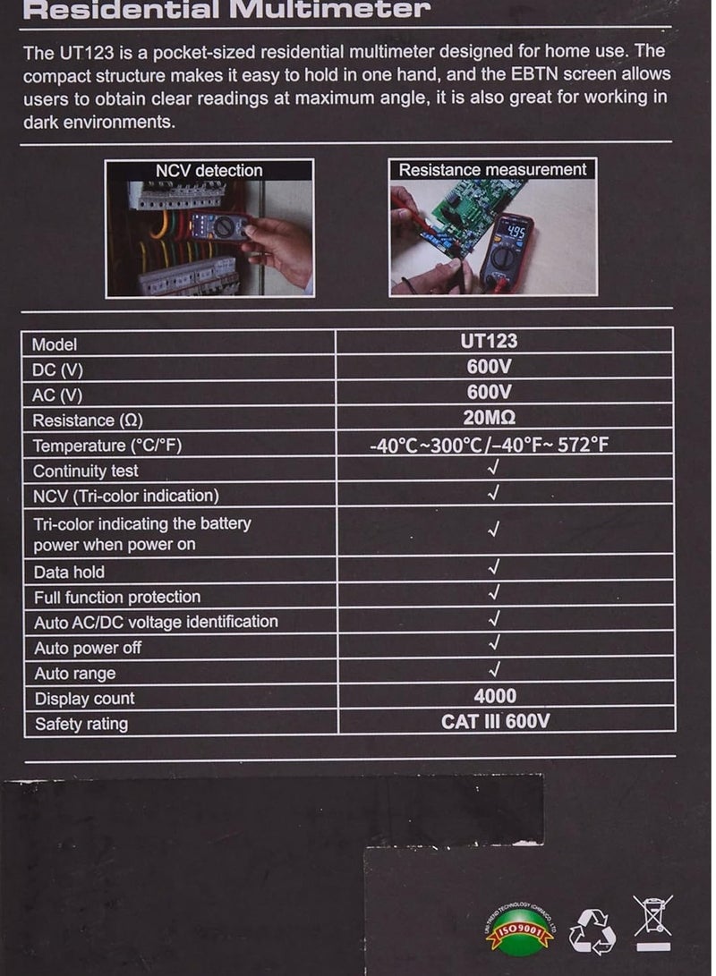 UT123T Digital Multimeter