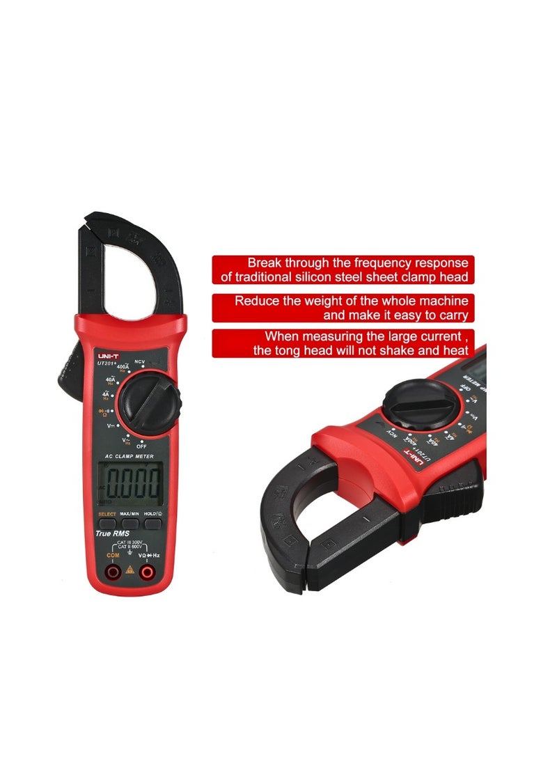 Digital Clamp Meter Temperature Current Voltage Resistance Tester Multi meter UT201+UT202+UT202A