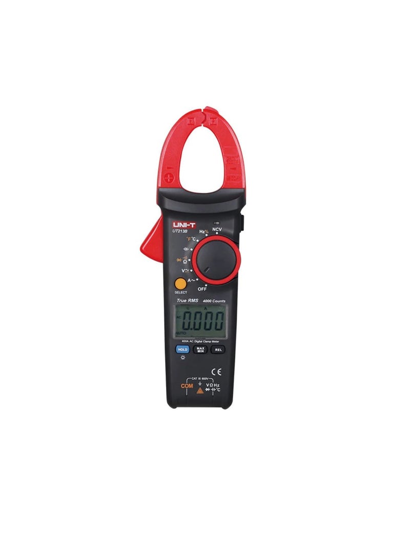 UNI-T 7720186 UT213 Series Digital Clamp Meter, 400 A, Red/Grey