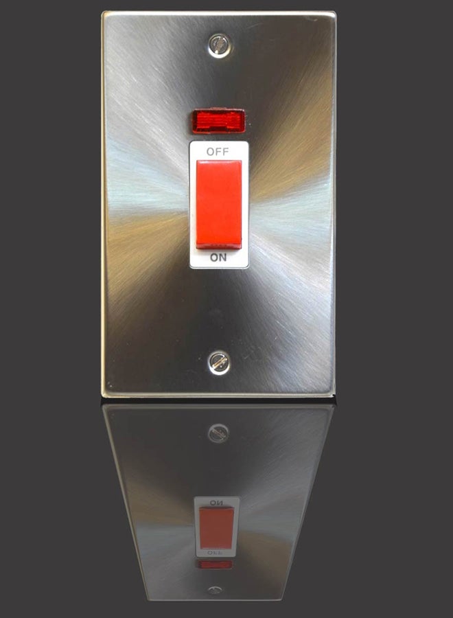 1-Gang 45A Switch With Neon Silver 8x8cm