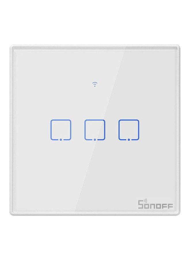 Wireless Smart Touch Switch Voice Control Compatible With Google Assistant White