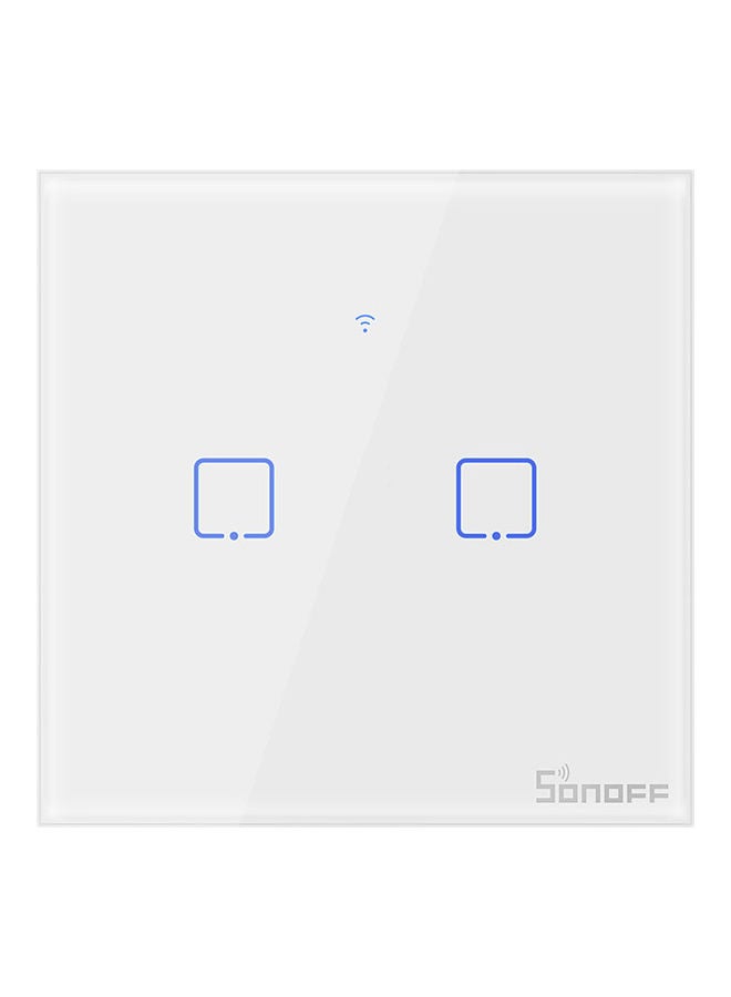 Wireless Smart Touch Switch Voice Control Compatible With Google Assistant White