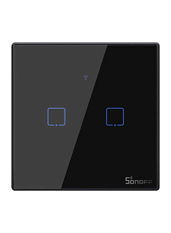 Wireless Smart Touch Switch Voice Control Compatible With Google Assistant Black