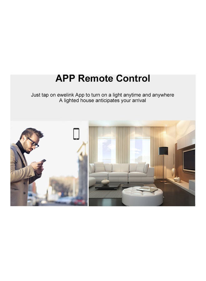 Wireless Smart Touch Switch Voice Control Compatible With Google Assistant Black