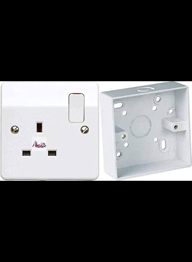 Switch Socket With PVC Box - 13Amp