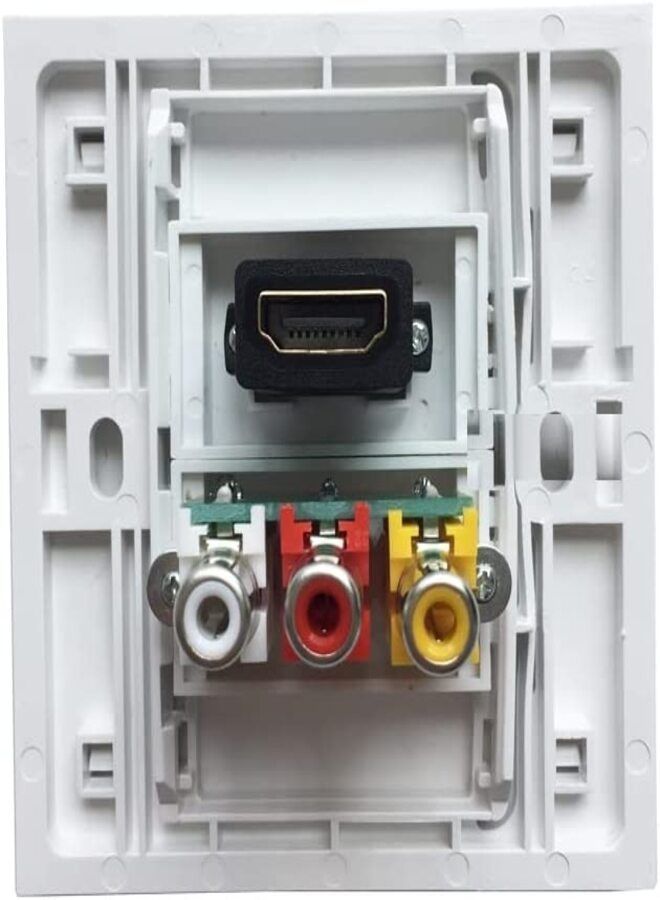 HDMI 3RCA Wall Panel 86mm Plate Audio Video Plug
