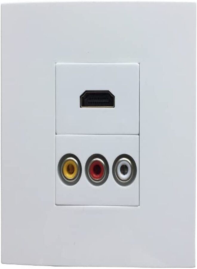 HDMI 3RCA Wall Panel 86mm Plate Audio Video Plug