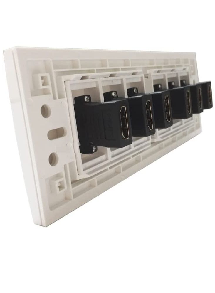 DKURVE® 6 Ports HDMI compatible Wall Plate Six Socket HDMI
