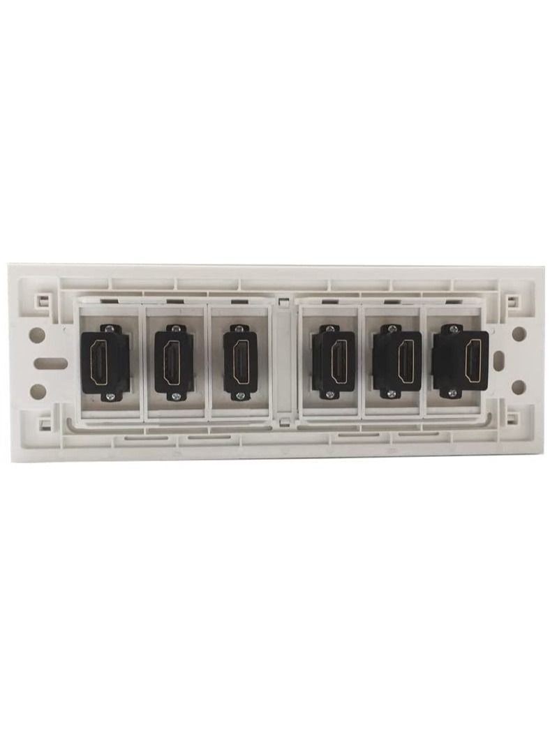 DKURVE® 6 Ports HDMI compatible Wall Plate Six Socket HDMI