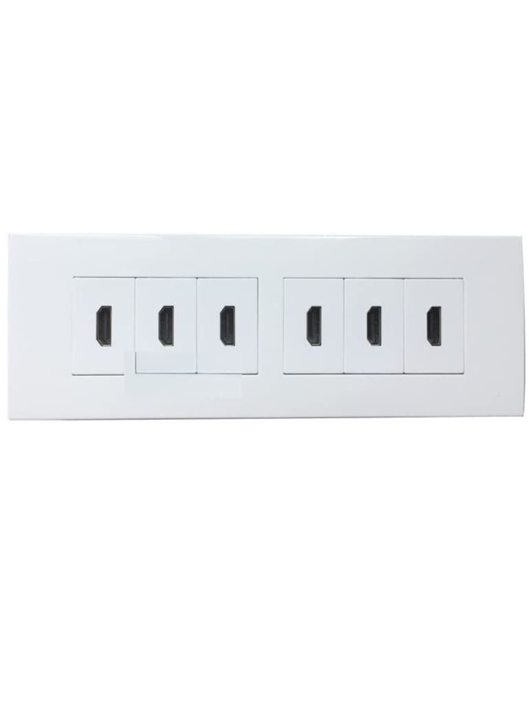 DKURVE® 6 Ports HDMI compatible Wall Plate Six Socket HDMI