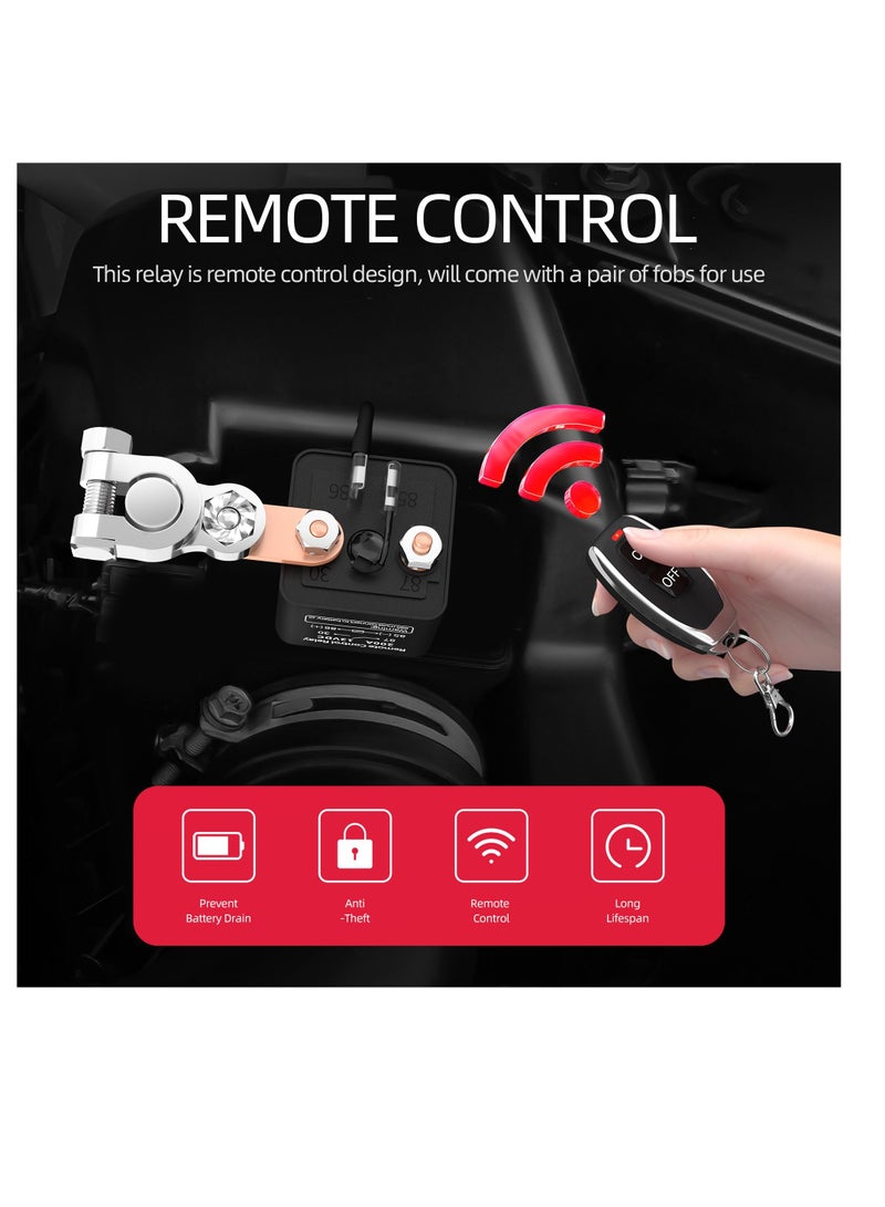 Portable Remote Battery Disconnect Switch,  Upgraded Battery Disconnect Switch, Anti Theft