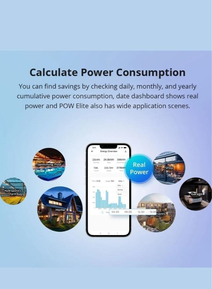 POW Elite Smart Power Meter Switch 16A