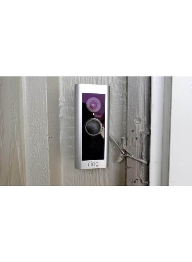 Video Pro Doorbell Satin nickel 4.5x4.5x1.9inch