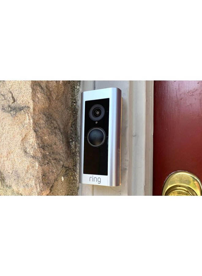 Video Pro Doorbell Satin nickel 4.5x4.5x1.9inch