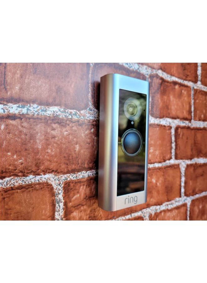 Video Pro Doorbell Satin nickel 4.5x4.5x1.9inch