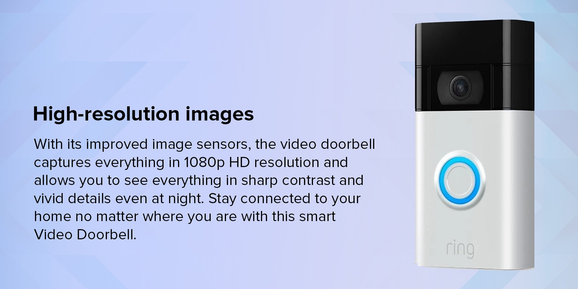 Video Doorbell White/Black/Blue