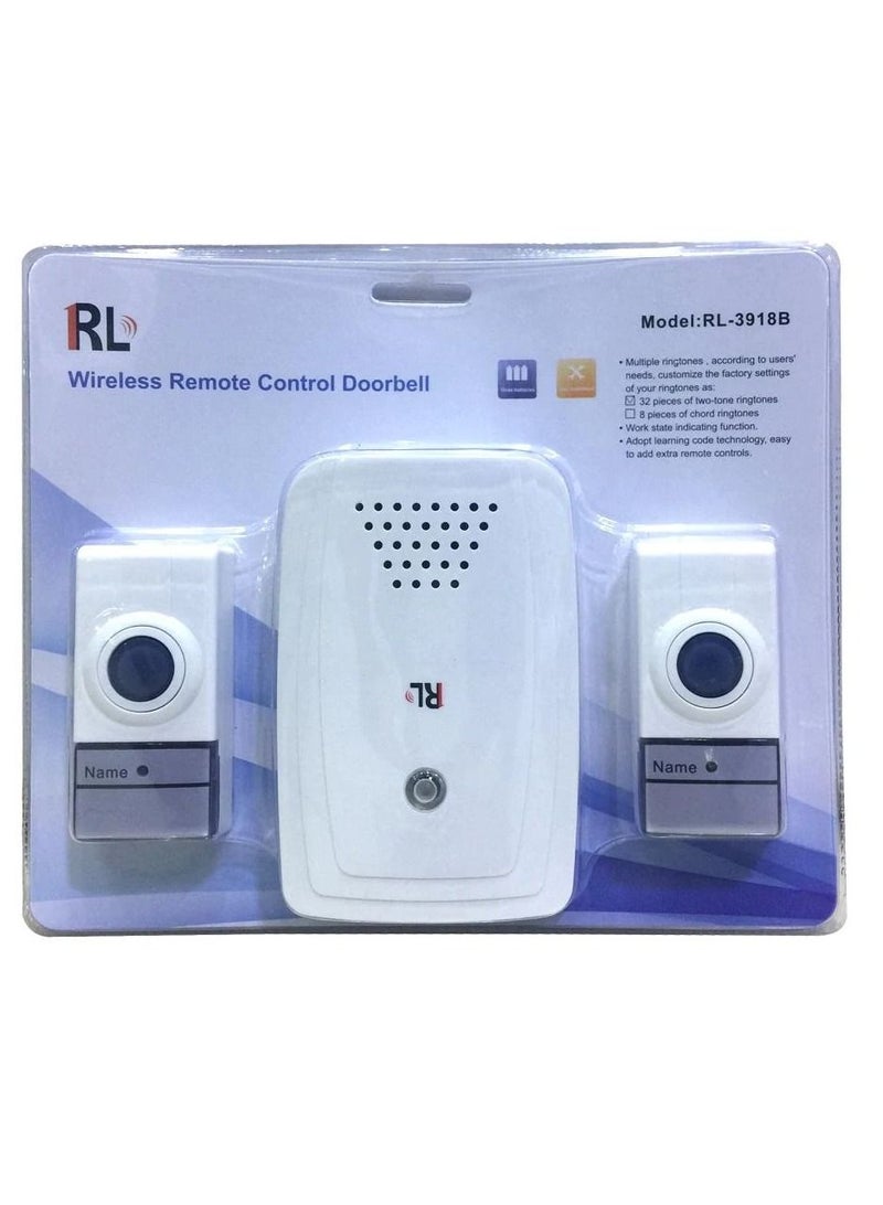 Wireless Doorbell  Digital Doorbell Home Safety Doorchime with Loudly Voice sound easy install RL-3918