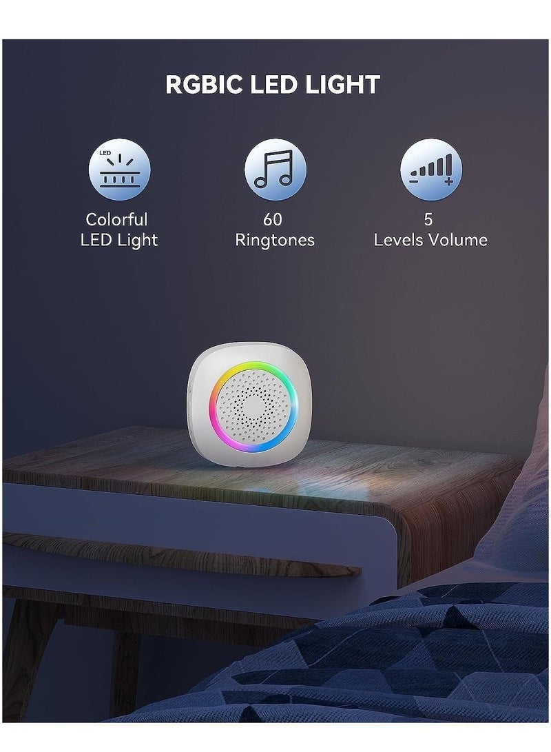 Wireless Doorbell Night Light LED Chimes 300M With One Button Distance Battery Support