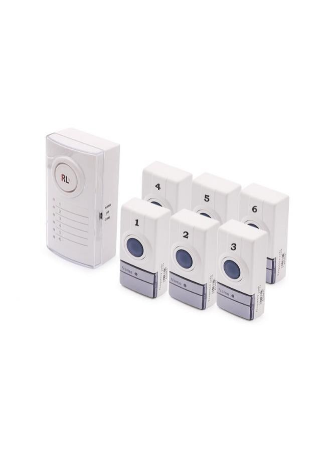 6-Zone Wireless Door Bell System with Push Buttons