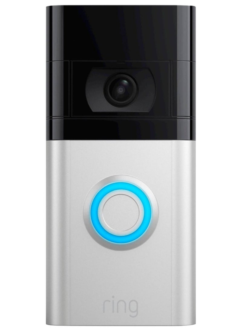 Ring Video Smart Wi-Fi Video Doorbell 4 - Satin Nickel