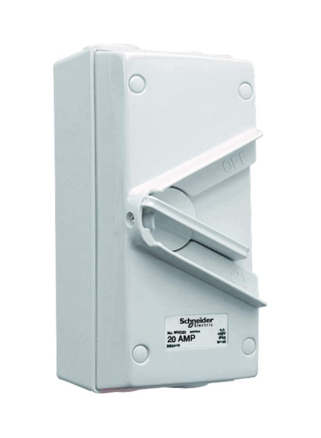 440V Surface Mount Double Pole Isolating Switch Grey