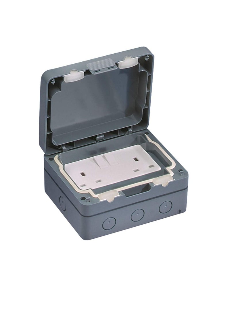 Schneider Electric Double Twin Switched Socket 13A IP66 WEATHERPROOF