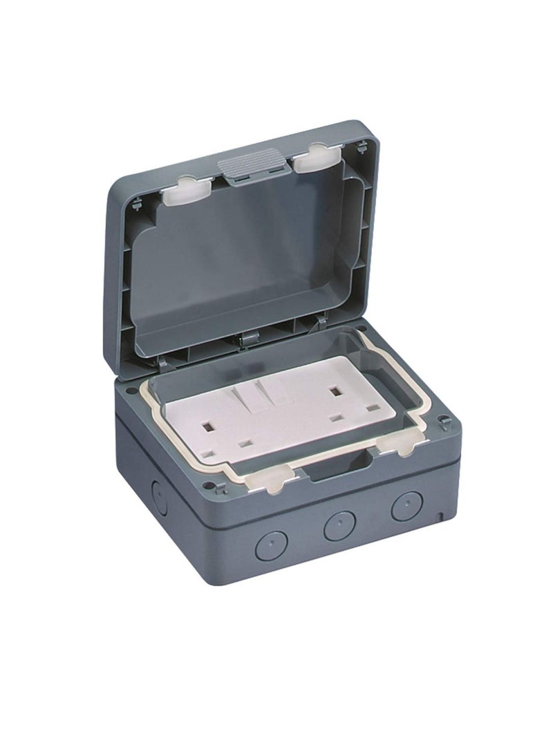 Schneider Electric Double Twin Switched Socket 13A IP66 WEATHERPROOF