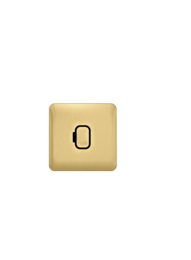 Schneider Electric GGBL5000BSBS Lisse - Unswitched FCU - 13A Satin Brass with Black Interior