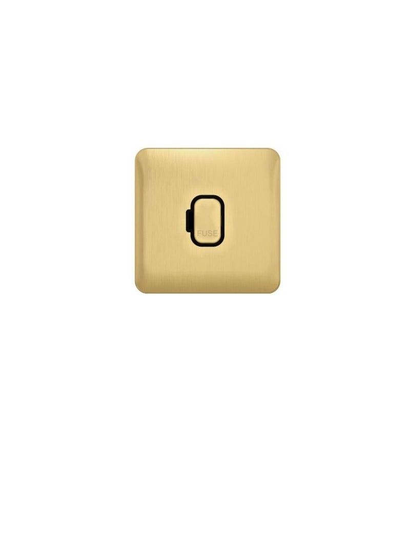Schneider Electric GGBL5000BSBS Lisse - Unswitched FCU - 13A Satin Brass with Black Interior