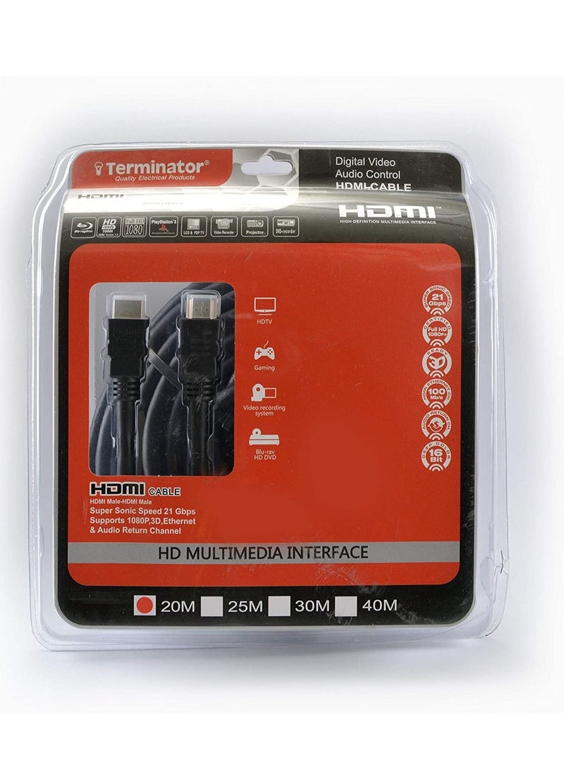 RACO Terminator High speed HDMI Cable with Ethernet - THDMIC 1.4-2005-20M