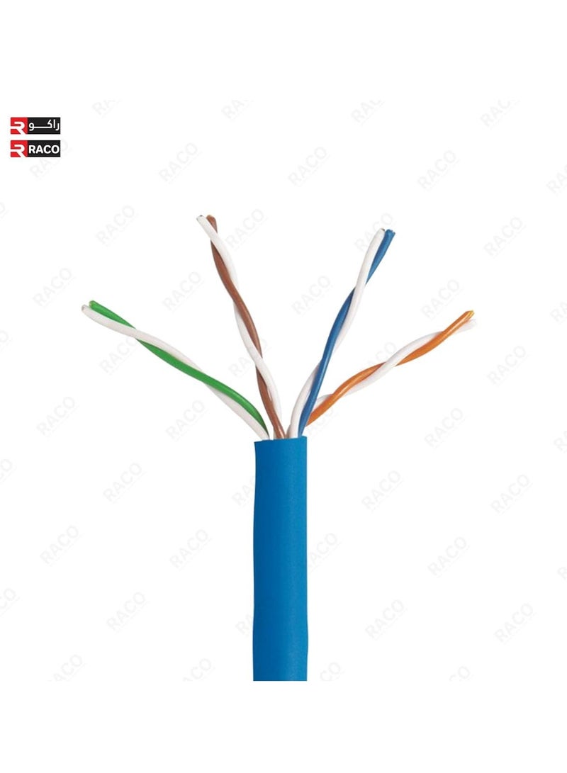 RACO Orange 4 Pair UUTP Data Cable, CAT-6, Ethernet Network Cable 305 Meter Blue ONDC-U60004-BL for Computer, Laptops, Routers, Ethernet Switch, TV