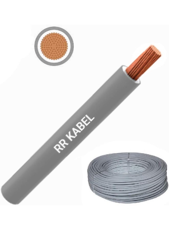 Multi Strand Pure Copper Single Core Flexible Cables | Trirated Electrolytic Conductor Up To 105C Fire Resist Electric Panel Wire | Bs6231 Iso9001 Ce Compliant 100Y(90M) Roll (2.5Mm, Grey)