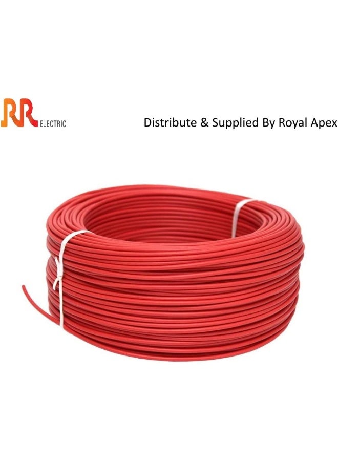 Multi Strand Pure Copper Single Core Flexible Cables | Trirated Electrolytic Conductor Up To 105C Fire Resist Electric Panel Wire | Bs6231 Iso9001 Ce Compliant 100Y(90M) Roll (4Mm, Red)