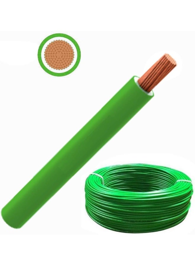 Multi Strand Pure Copper Single Core Flexible Cables | Trirated Electrolytic Conductor Up To 105C Fire Resist Electric Panel Wire | Bs6231 Iso9001 Ce Compliant 100Y(90M) Roll (0.75Mm, Green)