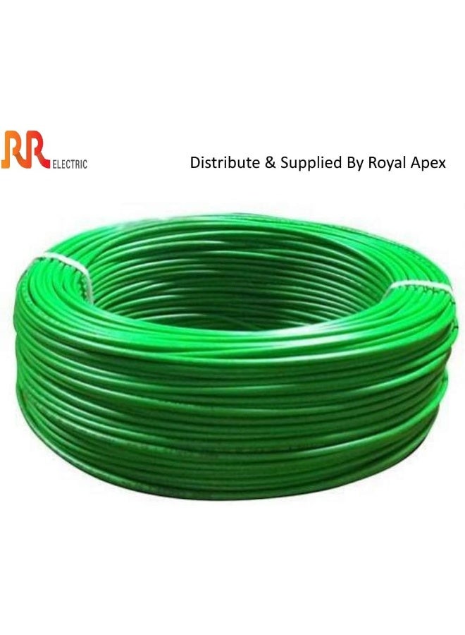 Multi Strand Pure Copper Single Core Flexible Cables | Trirated Electrolytic Conductor Up To 105C Fire Resist Electric Panel Wire | Bs6231 Iso9001 Ce Compliant 100Y(90M) Roll (0.75Mm, Green)