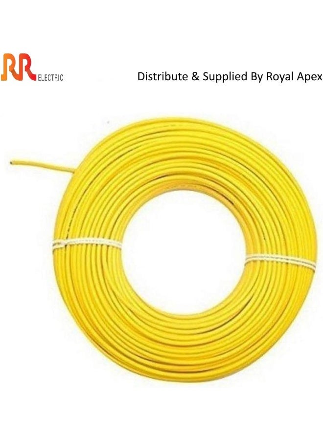 Multi Strand Pure Copper Single Core Flexible Cables | Trirated Electrolytic Conductor Up To 105C Fire Resist Electric Panel Wire | Bs6231 Iso9001 Ce Compliant 100Y(90M) Roll (0.5Mm, Yellow)