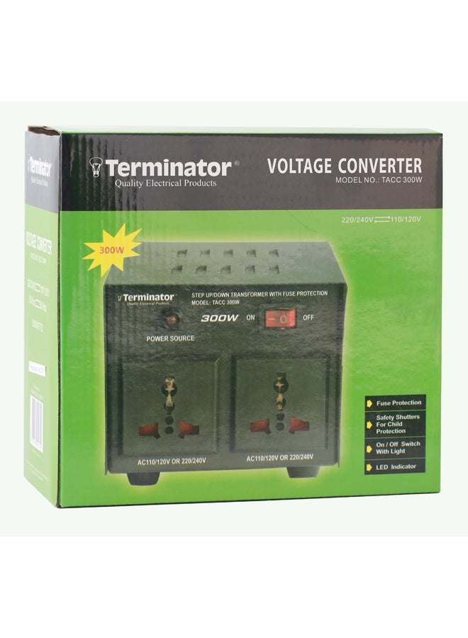 AC To AC Dual Voltage Converter Black
