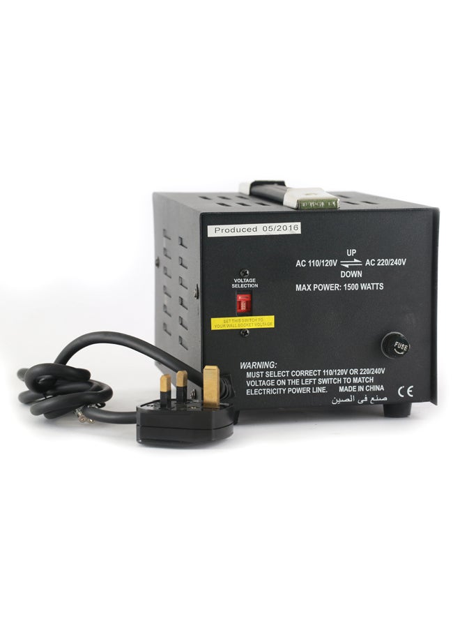 AC To AC Dual Voltage Converter Black