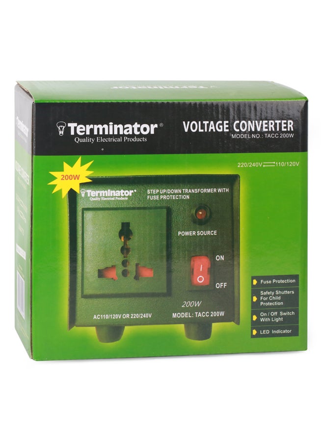 AC To AC Dual Voltage Converter Black