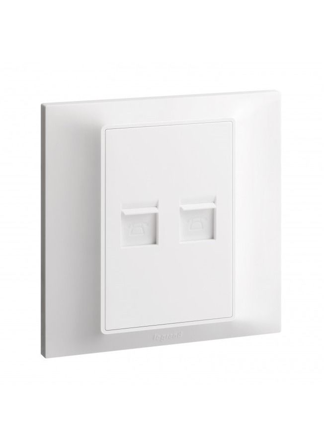 Data Outlet 2Gang RJ45 Belanko White