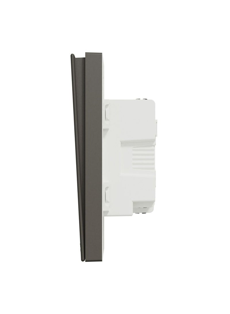 Schneider Electric Avataron C Intermediate Switch With Fluoresent Locator E8731MF_DG, 1 Gang, 16Ax Dark Grey 250 V