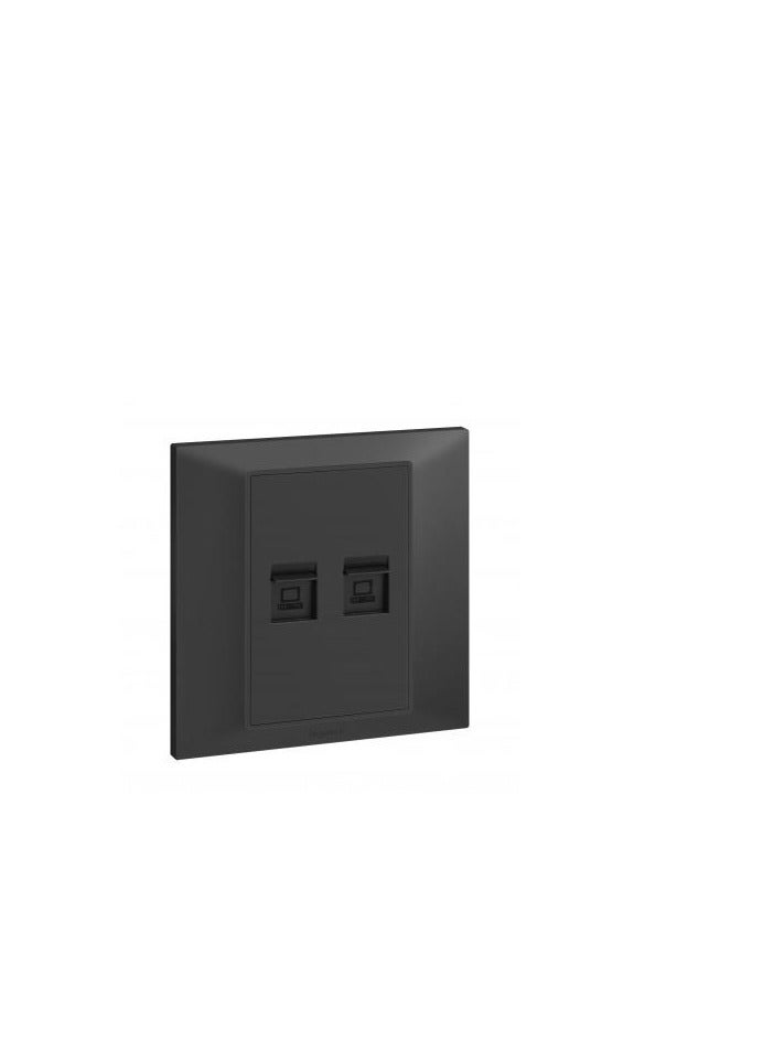 Legrand Data Outlet 2Gang RJ45 Belanko Anthracite