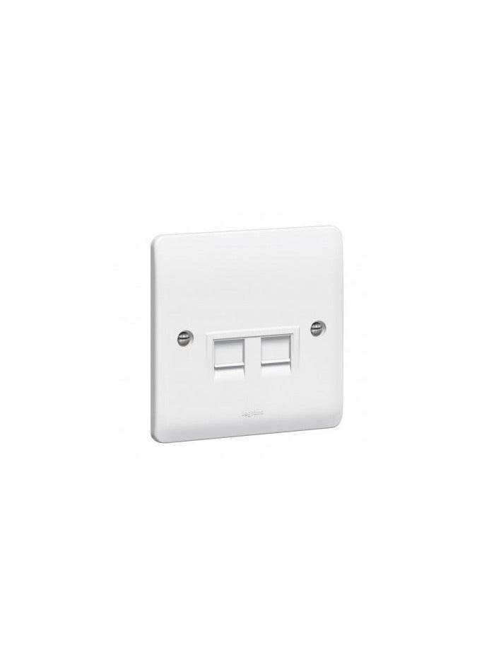 Legrand Data Outlet 2Gang RJ45 Synergy White