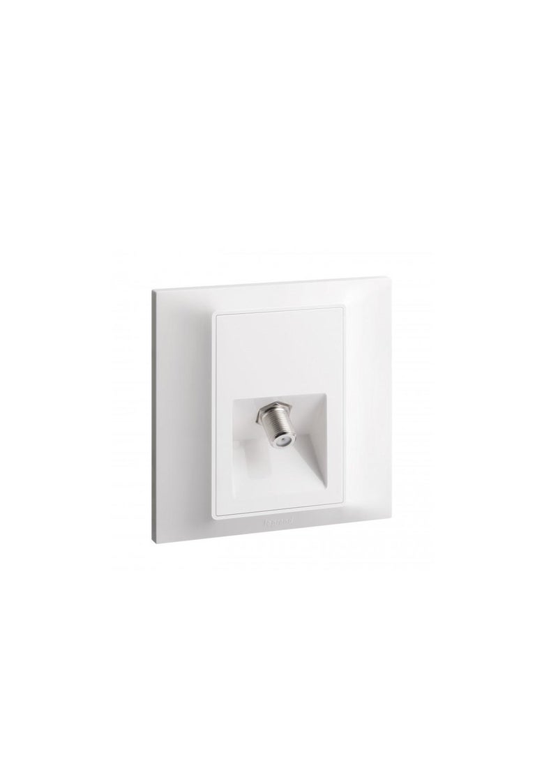 Legrand F Type Single TV Outlet Belanko White